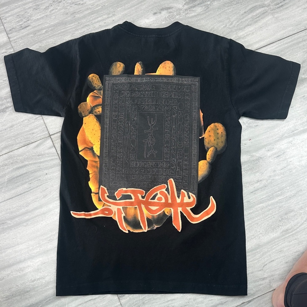 Travis Scott Black and Orange Graphic Tee